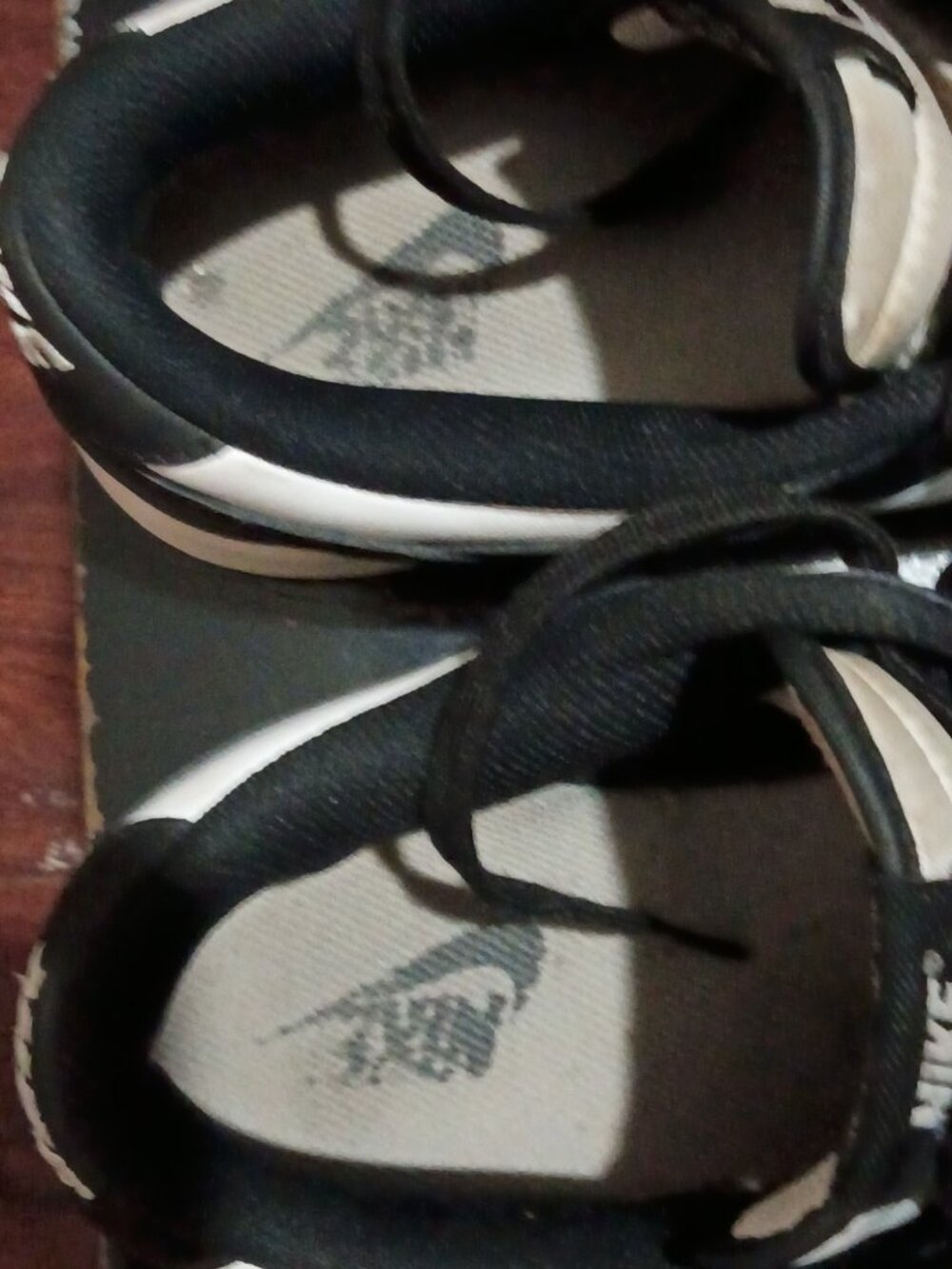 Nike Dunk Low Panda Sneakers Black White Leather Women's Size 10.5 Low Top - Picture 11 of 14